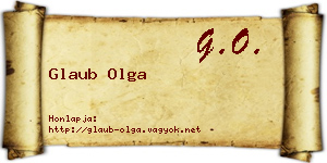 Glaub Olga névjegykártya